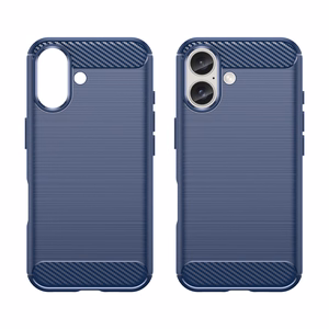 Carbon Case Silikoninen Suojakuori iPhone 16:lle - Sininen