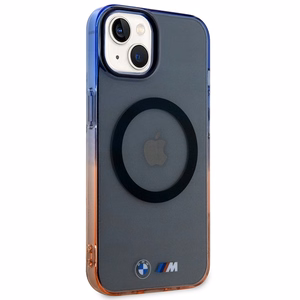 BMW Gradient Bumper MagSafe Suojakuori iPhone 14 Plus:lle - harmaa
