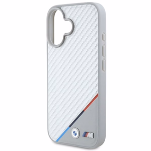 BMW M Carbon Tricolor Line MagSafe Suojakuori iPhone 16:lle - harmaa