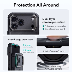 ESR Cyber Kickstand MagSafe Suojakuori iPhone 17 Pro:lle - Musta