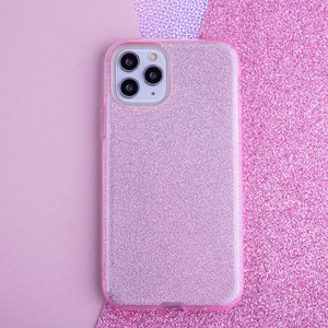 Glitter 3in1 Suojakuori iPhone 17 6,3":lle vaaleanpunainen
