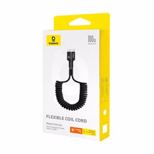 Baseus Fish-Eye USB-C - USB-C pikalaturi kaapeli 1 m 100 W musta