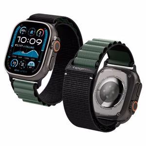 SPIGEN WBF1 BAND APPLE WATCH 6 / 7 / 8 / 9 / 10 / SE / ULTRA 1 / 2 (44 / 45 / 46 / 49 MM) BLACK/GREEN