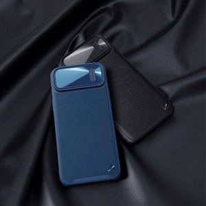 Nillkin CamShield Nahka S Kotelo iPhone 14 kotelo suojus kameran kansi musta
