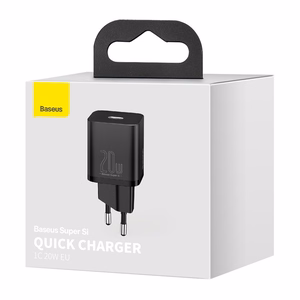 Baseus Super Si CCSUP-B01 20W USB-C -laturi, musta
