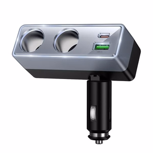Autolaturi Hoco 1xUSB-A + 1xUSB-C + 2x tupakansytytin PD QC3.0 max 240W/24V Z65B, musta
