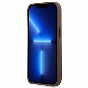 Guess GUHCP14X4GMGBR iPhone 14 Pro Max 6,7" brązowy/ruskea kovakotelo 4G Iso metalli logo