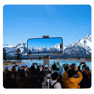 Selfiekeppi Orico SPM190 1/4 tuuman jalusta puhelinkameralle 360 asteen käännöllä Bluetooth 5.2 - musta