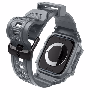 Spigen Rugged Armor Suojakuori Apple Watch 10 46mm -kellolle - harmaa
