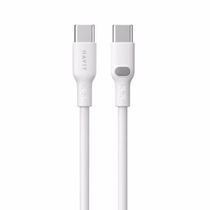 Havit CB6280 - USB Type C to USB Type C cable, 1 m (white)