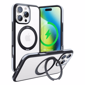 Torras Ostand R Fusion kotelo iPhone 16 Pro Max (musta)