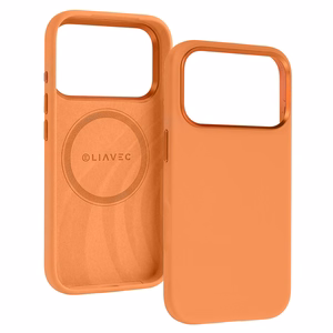 Liavec Silky suojakuori metallisella kamerakehyksellä Iphone 17 Pro Max -puhelimelle oranssi