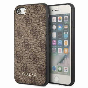 Guess 4G Metal Gold Logo Suojakuori iPhone SE 2022 / 2020 / 7 / 8:lle - ruskea