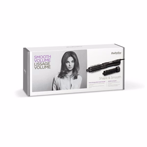 BaByliss Shape & Smooth AS82E – lämmitettävä suoristusharja, 800 W, musta