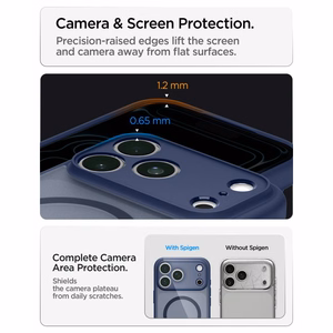 Spigen Ultra Hybrid MagSafe -suojakuori iPhone 18 Pro Max / 17 Pro Max -malleille, tummansininen