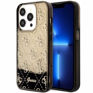 Guess GUHCP14LLC4PSGK iPhone 14 Pro 6.1" musta/musta hardcase Liquid Glitter 4G Transculent
