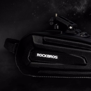 Rockbros B69 pyörän satulalaukku 1.8 l pikairrotusjärjestelmällä - musta