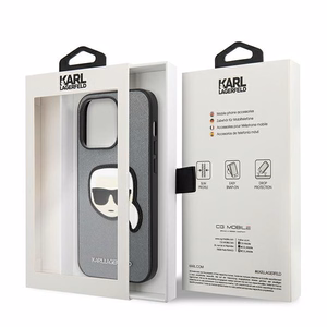 Karl Lagerfeld Saffiano Karl's Head Patch kotelo iPhone 14 Pro Max - hopea - hopea
