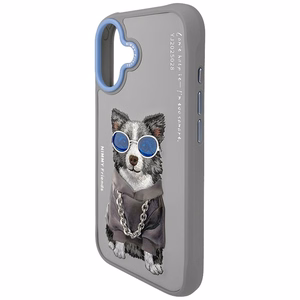 Nimmy Glasses Cool Nag Suojakuori iPhone 17:lle - Harmaa