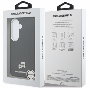Karl Lagerfeld Saffiano KC Metal Logo MagSafe suojakuori Samsung Galaxy S26 musta