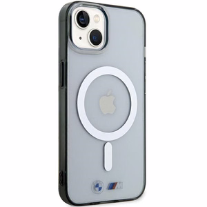 BMW Silver Ring MagSafe iPhone 15 suojakuori - läpinäkyvä