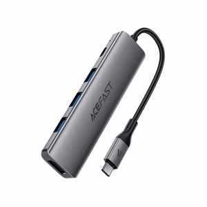 Acefast J16 USB Hub USB-C 5-in-1 HDMI 4K 60Hz PD90W Docking Station - Gray