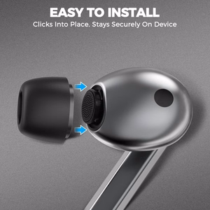 Tech-Protect korvatulpat Samsung Galaxy Buds 3 Pro -laitteille kokoja S / M / L - musta (3 kpl)