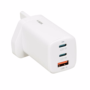 iBOX C-65 valkoinen, GaN 65 W yleinen laturi UK-pistoke