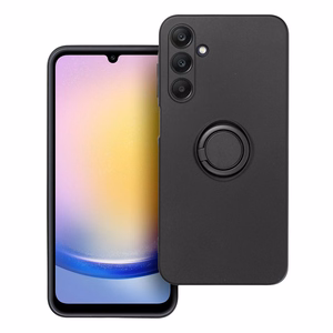 Silikoninen Suojakuori Renkaalla Samsung A25 5G:lle musta