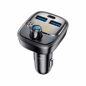Forever TR-370 Bluetooth FM-lähetin, 2 x USB-A, 1 x USB-C PD 30W, musta
