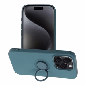 Silikoninen Suojakuori Renkaalla iPhone 15 PRO:lle vihreä