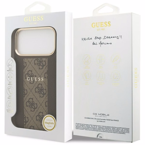 Guess 4G Stripe MagSafe -suojakuori iPhone 17 Pro Max - ruskea