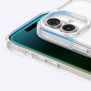 AmazingThing Titan Pro Mag Suojakuori Magneettisella Renkaalla iPhone 16:lle - läpinäkyvä
