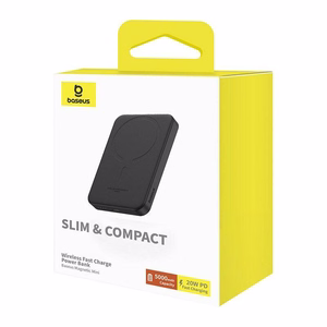 Magnetic Mini Powerbank Baseus 5000mAh, USB-C 20W (black)