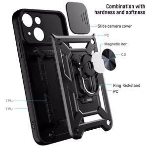 Slide Camera Armor Suojakuori iPhone 17 Pro Max:lle musta