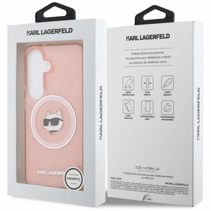 Karl Lagerfeld IML Repeated Choupette MagSafe Case for Samsung Galaxy S26 Plus - Pink