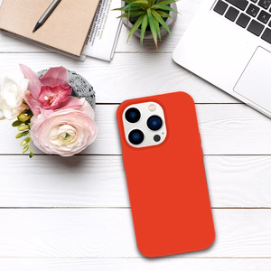 Tel Protect Silicone Premium Suojakuori iPhone 14 Pro Max:lle punainen