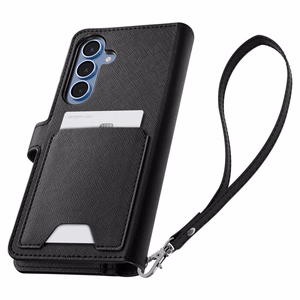 Spigen Wallet S Suojakuori Samsung Galaxy S25+:lle - musta