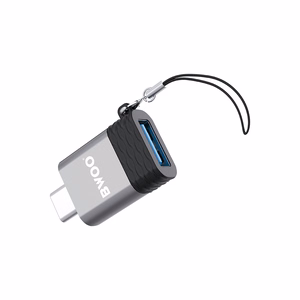 BWOO adapteri USB - USB-C harmaa OTG BZ-35