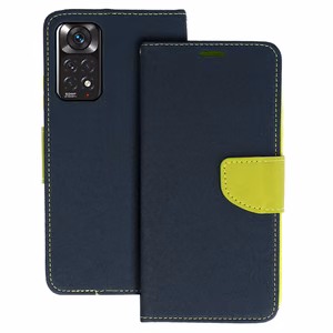 Fancy Suojakuori Xiaomi Redmi Note 11 Pro/Note 11 Pro 5G:lle laivastonsininen-lime