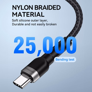 Wozinsky WNBCL1 Lightning / USB-C PD 30W -kaapeli 1 m - musta