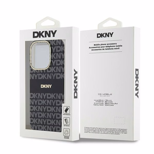 DKNY alkuperainen kovakuori IML Mono ja Raita MagSafe DKHMP15LHRHSEK iPhone 15 Pro:lle - musta