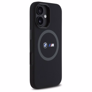 BMW M Silikoninen Printed Ring MagSafe suojakuori iPhone 16:lle - musta