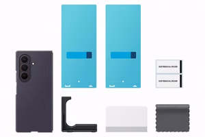 Samsung Galaxy Z Fold8 Ultra Silicone Magnet -suojakuori ja 2 heijastusta vähentävää kalvoa, violetti sävy
