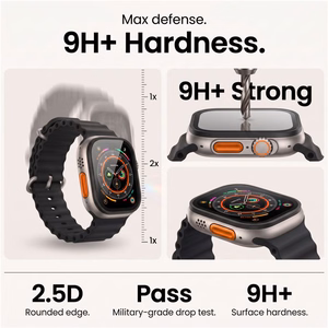 Tech-Protect 2-Pack Karkaistu Lasi Apple Watch Ultra 49mm - Musta