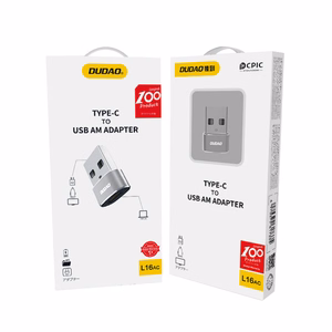 Dudao sovitin USB Type-C - USB musta (L16AC black)