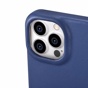 iCarer CE Premium Nahka Folio Case iPhone 14 Pro Magneettinen Flip Nahka Folio Case MagSafe Blue (WMI14220714-BU)