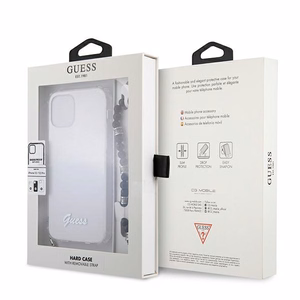 Guess GUHCP12MKPSBK iPhone 12/12 Pro 6.1" läpinäkyvä kovakotelo Musta Pearl