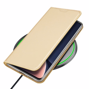 Dux Ducis Skin Pro Suojakuori Xiaomi 13 Pro läppäkotelo korttiLompakko kultainen jalusta