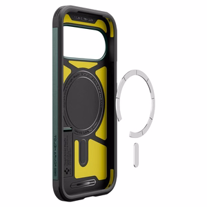 Spigen Tough Armor Mag MagSafe -suojakuori Google Pixel 11 -mallille, tummanvihreä